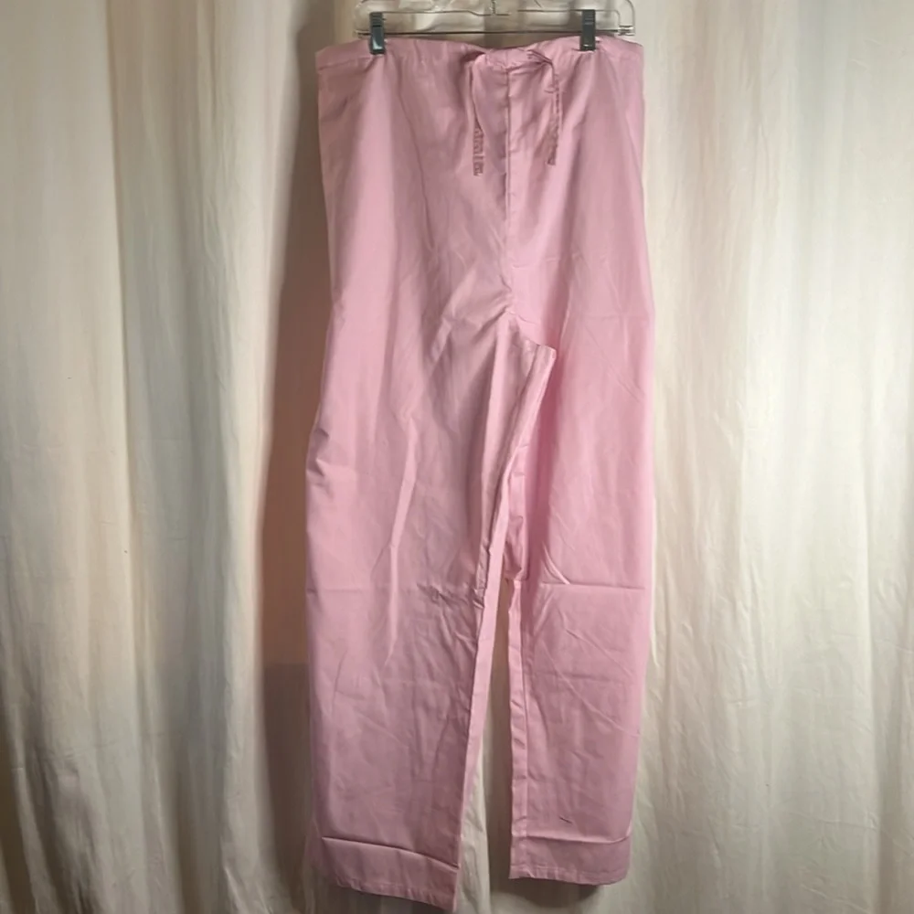 Women's Pink V-Neck Medical Scrub Set